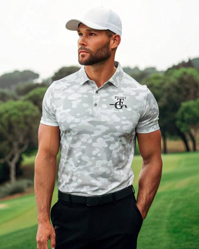 1-TX GOLF TG. LIGHT-GRAY CAMO SHIRT.