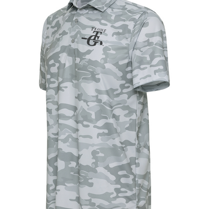 Texas Golf Crosswind Polo – Performance Camo Polo - Grey LB