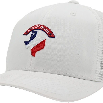 Maverick - Texas Lone Star Map - White Hat
