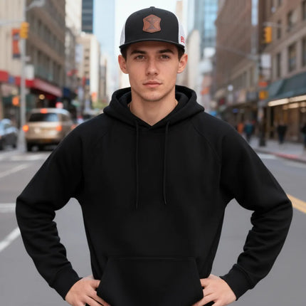 Pathfinder - Texas Pioneer - Black & White Trucker Hat