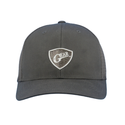 Texas Gear’s Insignia 3D Logo. Adorn on a FlexFit Black Mesh Hat.