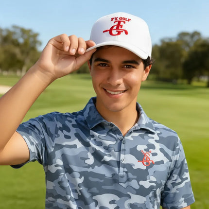 Republic - Texas Golf - White Mesh Hat - LR1