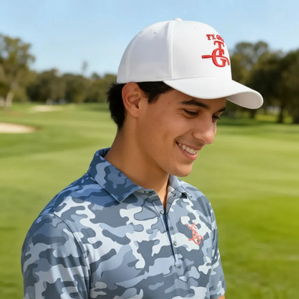 Republic - Texas Golf - White Mesh Hat - LR1