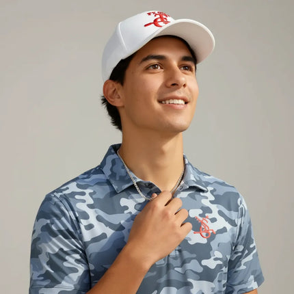 Republic - Texas Golf - White Mesh Hat - LR1