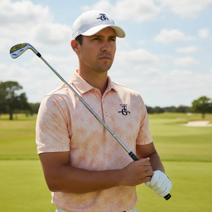 Charleston_Coral Polo Shirt With TX Golf 3D TPU Logp.
