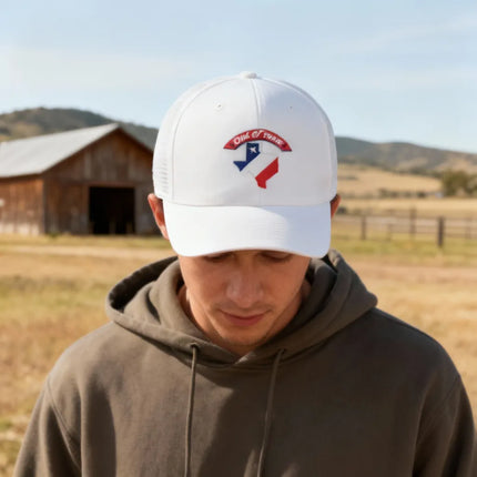 Maverick - Texas Lone Star Map - White Hat