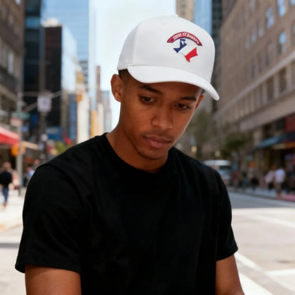 Republic - Texas Lone Star Map - White Hat