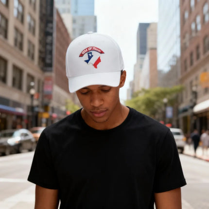 Republic - Texas Lone Star Map - White Hat