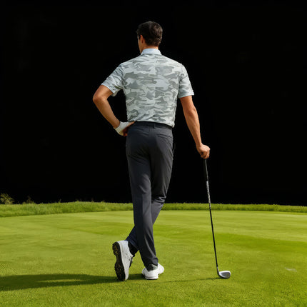 Texas-Inspired Newport Camo Performance Polo, adorned with the 3D TX-GOLF TG Logo.