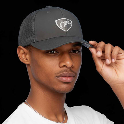 Texas Gear’s Insignia 3D Logo. Adorn on a FlexFit Black Mesh Hat.