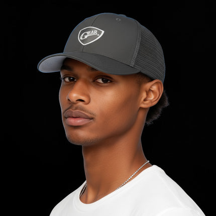 Texas Gear’s Insignia 3D Logo. Adorn on a FlexFit Black Mesh Hat.