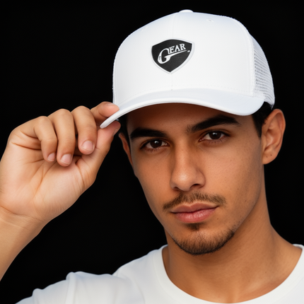 Texas Gear’s Insignia 3D Logo. Adorn on a FlexFit white mesh hat.