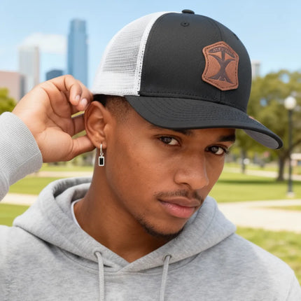 Scout - Texas Pioneer - Black & White Trucker Hat