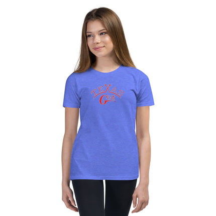 Texas Gear Heather Columbia Blue / S Youth Short Sleeve T-Shirt Out_Of_Texas